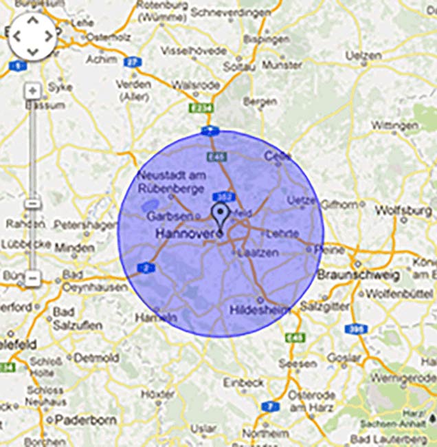 Map Hannover Herrenhausen